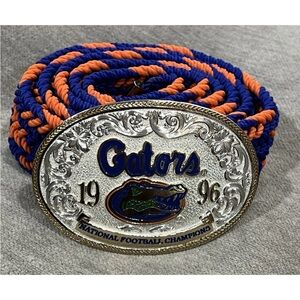 Vintage Florida Gators National Football Champions 1996 belt buckle (& belt)